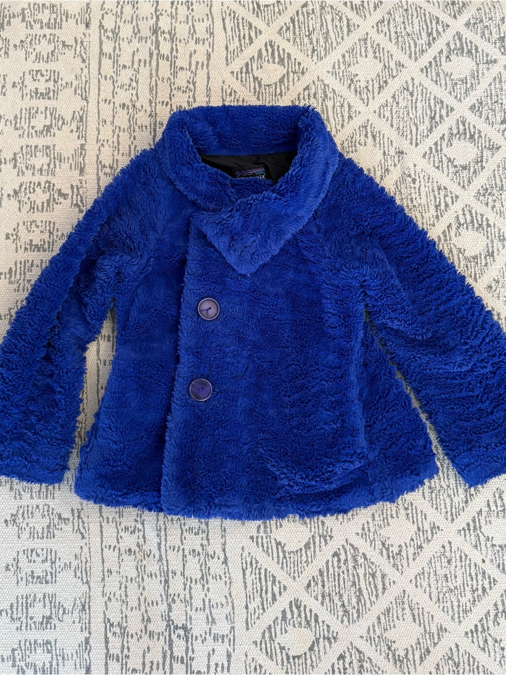 Patagonia Girls' Pelage Jacket High Pile Fleece, Royal Blue 5/6, XS